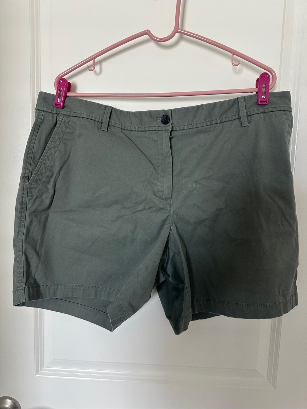 Talbots Olive Green Casual Bermuda Shorts